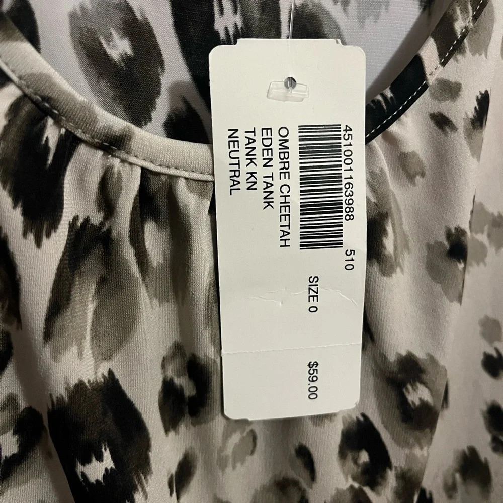 Chico’s ombré cheetah tank Size 0 - Picture 2 of 4